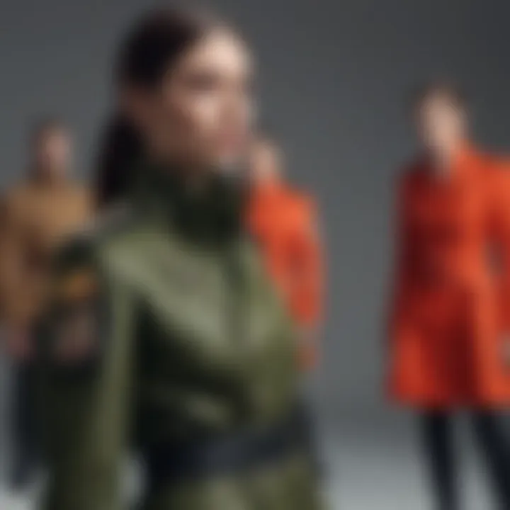 Modern interpretation of military coats in contemporary fashion