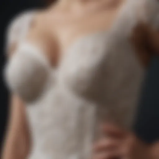 Elegant bustier showcasing intricate lace details