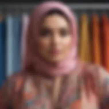 Variety of fabrics used in plus-size hijab blouses