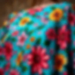 Abstract floral dress pattern