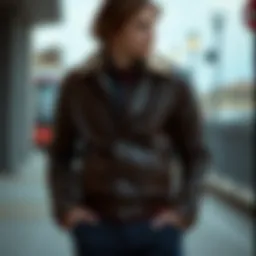 A stylish leather jacket showcasing timeless elegance and craftsmanship