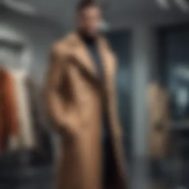 Trends in long overcoat styles displayed on a mannequin