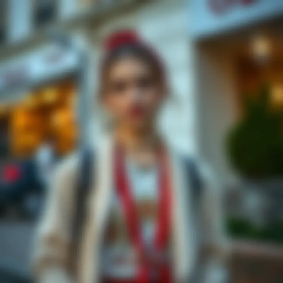 A stylish young woman showcasing a coordinated outfit