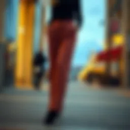 Elegant pleated pants showcasing contemporary fashion