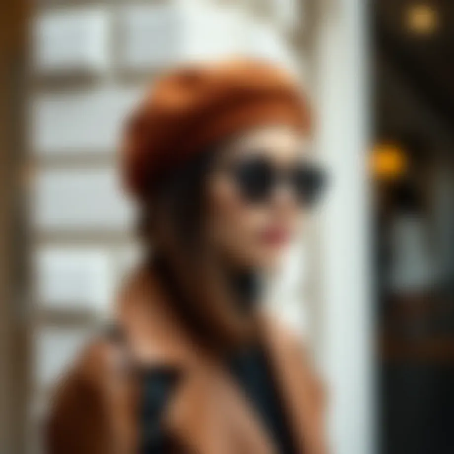 Brown beret styled with a chic outfit