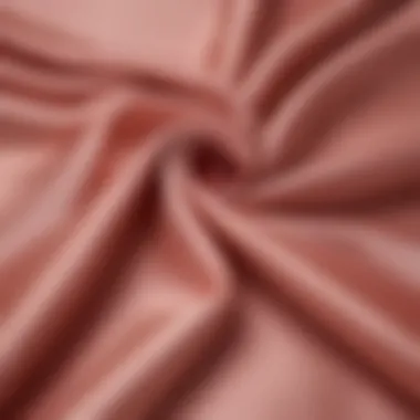 Close-up of luxurious satin fabric showcasing its texture