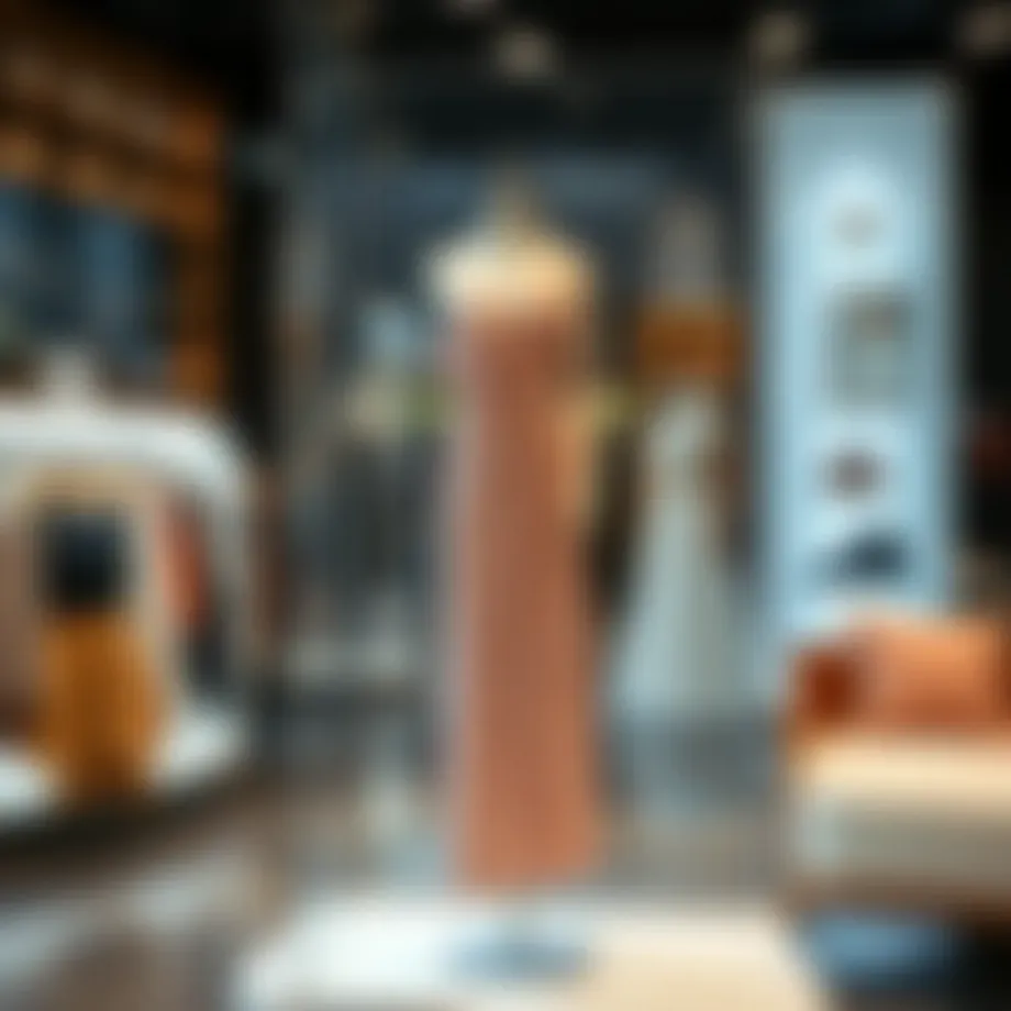 Elegant midi dress showcased on a mannequin in a chic boutique