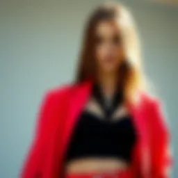 Elegant crop model showcasing innovative design