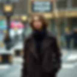 Elegant winter coat showcasing modern design