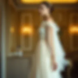 Elegant tulle dress showcasing modern design elements