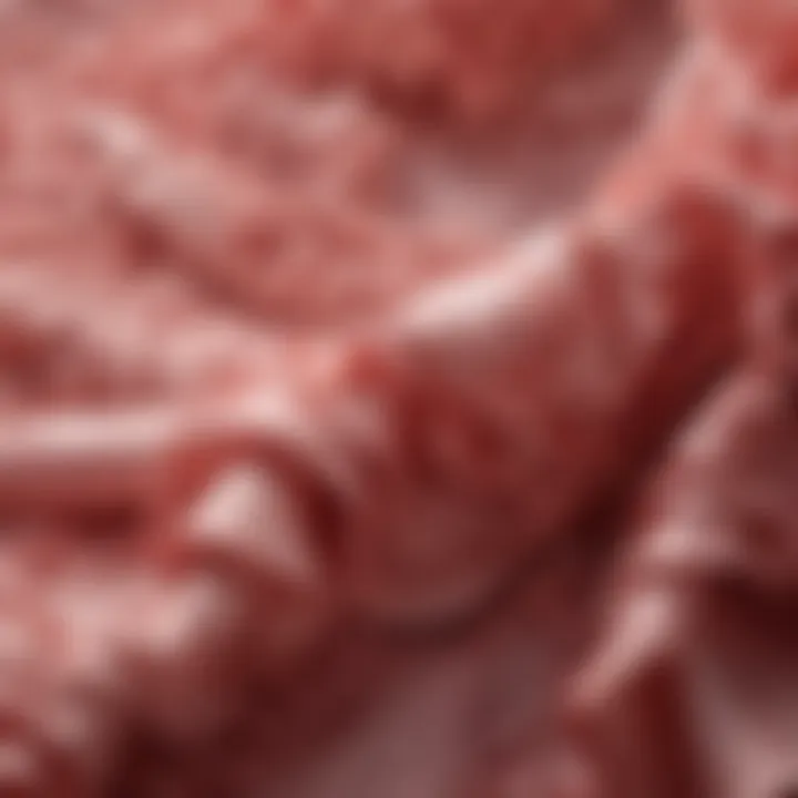 Close-up of ruffled fabric texture emphasizing craftsmanship